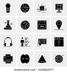 16 Business Universal Icons Vector. Creative Icon Illustration to use in web and Mobile Related project.