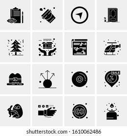 16 Business Universal Icons Vector. Creative Icon Illustration to use in web and Mobile Related project.