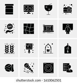 16 Business Universal Icons Vector. Creative Icon Illustration to use in web and Mobile Related project.