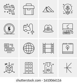 16 Business Universal Icons Vector. Creative Icon Illustration to use in web and Mobile Related project.