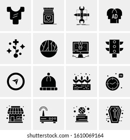 16 Business Universal Icons Vector. Creative Icon Illustration to use in web and Mobile Related project.