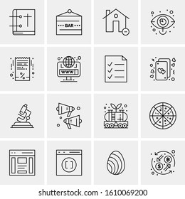 16 Business Universal Icons Vector. Creative Icon Illustration to use in web and Mobile Related project.