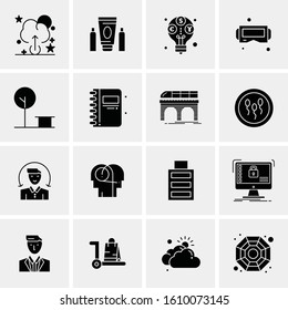 16 Business Universal Icons Vector. Creative Icon Illustration to use in web and Mobile Related project.
