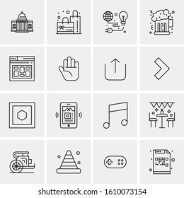 16 Business Universal Icons Vector. Creative Icon Illustration to use in web and Mobile Related project.