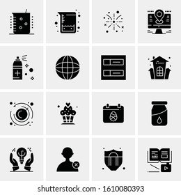 16 Business Universal Icons Vector. Creative Icon Illustration to use in web and Mobile Related project.