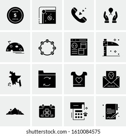 16 Business Universal Icons Vector. Creative Icon Illustration to use in web and Mobile Related project.