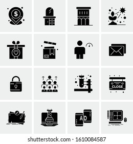 16 Business Universal Icons Vector. Creative Icon Illustration to use in web and Mobile Related project.
