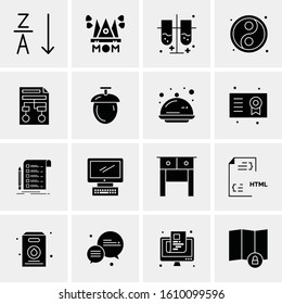 16 Business Universal Icons Vector. Creative Icon Illustration to use in web and Mobile Related project.