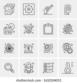 16 Business Universal Icons Vector. Creative Icon Illustration to use in web and Mobile Related project.