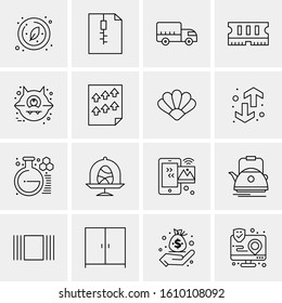 16 Business Universal Icons Vector. Creative Icon Illustration to use in web and Mobile Related project.