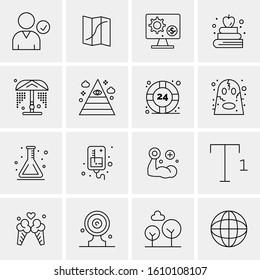 16 Business Universal Icons Vector. Creative Icon Illustration to use in web and Mobile Related project.
