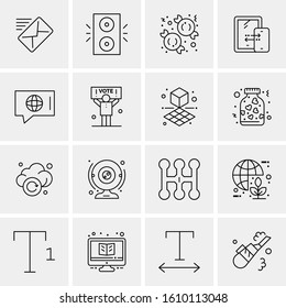 16 Business Universal Icons Vector. Creative Icon Illustration to use in web and Mobile Related project.