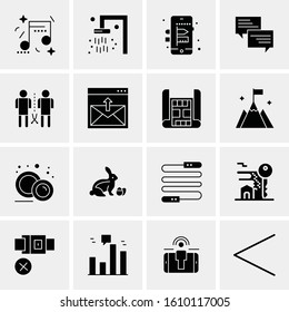 16 Business Universal Icons Vector. Creative Icon Illustration to use in web and Mobile Related project.