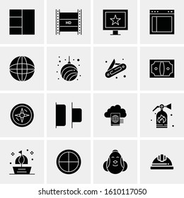 16 Business Universal Icons Vector. Creative Icon Illustration to use in web and Mobile Related project.