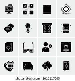 16 Business Universal Icons Vector. Creative Icon Illustration to use in web and Mobile Related project.