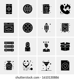 16 Business Universal Icons Vector. Creative Icon Illustration to use in web and Mobile Related project.