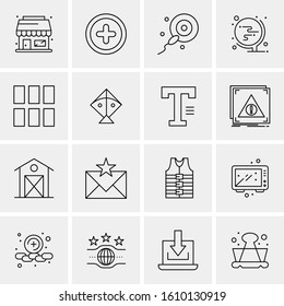 16 Business Universal Icons Vector. Creative Icon Illustration to use in web and Mobile Related project.