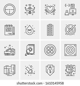 16 Business Universal Icons Vector. Creative Icon Illustration to use in web and Mobile Related project.