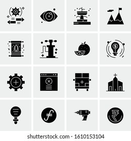 16 Business Universal Icons Vector. Creative Icon Illustration to use in web and Mobile Related project.