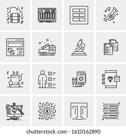 16 Business Universal Icons Vector. Creative Icon Illustration to use in web and Mobile Related project.