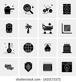 16 Business Universal Icons Vector. Creative Icon Illustration to use in web and Mobile Related project.