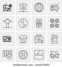 16 Business Universal Icons Vector. Creative Icon Illustration to use in web and Mobile Related project.