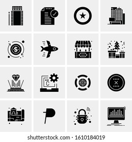 16 Business Universal Icons Vector. Creative Icon Illustration to use in web and Mobile Related project.