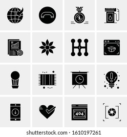 16 Business Universal Icons Vector. Creative Icon Illustration to use in web and Mobile Related project.