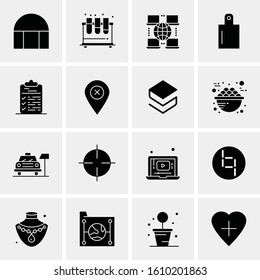 16 Business Universal Icons Vector. Creative Icon Illustration to use in web and Mobile Related project.