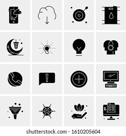 16 Business Universal Icons Vector. Creative Icon Illustration to use in web and Mobile Related project.
