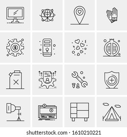 16 Business Universal Icons Vector. Creative Icon Illustration to use in web and Mobile Related project.