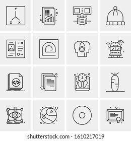 16 Business Universal Icons Vector. Creative Icon Illustration to use in web and Mobile Related project.