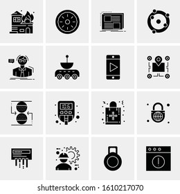 16 Business Universal Icons Vector. Creative Icon Illustration to use in web and Mobile Related project.