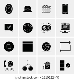 16 Business Universal Icons Vector. Creative Icon Illustration to use in web and Mobile Related project.
