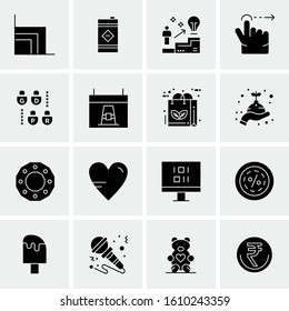 16 Business Universal Icons Vector. Creative Icon Illustration to use in web and Mobile Related project.