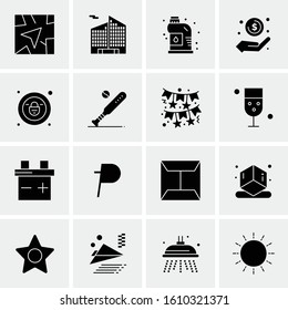 16 Business Universal Icons Vector. Creative Icon Illustration to use in web and Mobile Related project.