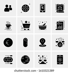 16 Business Universal Icons Vector. Creative Icon Illustration to use in web and Mobile Related project.