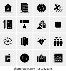 16 Business Universal Icons Vector. Creative Icon Illustration to use in web and Mobile Related project.