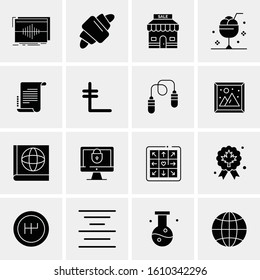 16 Business Universal Icons Vector. Creative Icon Illustration to use in web and Mobile Related project.