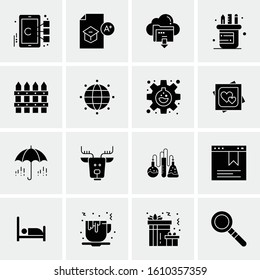16 Business Universal Icons Vector. Creative Icon Illustration to use in web and Mobile Related project.