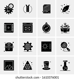 16 Business Universal Icons Vector. Creative Icon Illustration to use in web and Mobile Related project.