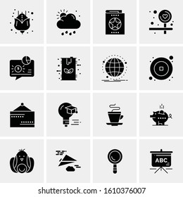 16 Business Universal Icons Vector. Creative Icon Illustration to use in web and Mobile Related project.