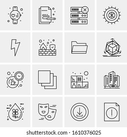16 Business Universal Icons Vector. Creative Icon Illustration to use in web and Mobile Related project.