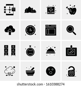 16 Business Universal Icons Vector. Creative Icon Illustration to use in web and Mobile Related project.