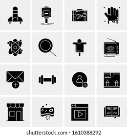 16 Business Universal Icons Vector. Creative Icon Illustration to use in web and Mobile Related project.