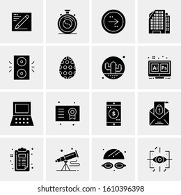 16 Business Universal Icons Vector. Creative Icon Illustration to use in web and Mobile Related project.