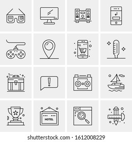 16 Business Universal Icons Vector. Creative Icon Illustration to use in web and Mobile Related project.