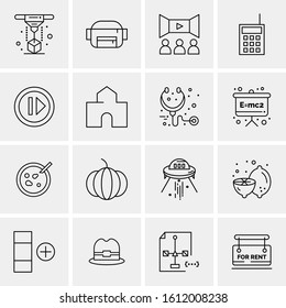 16 Business Universal Icons Vector. Creative Icon Illustration to use in web and Mobile Related project.