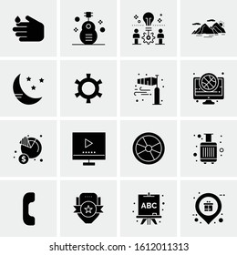 16 Business Universal Icons Vector. Creative Icon Illustration to use in web and Mobile Related project.