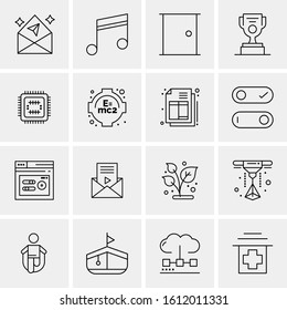 16 Business Universal Icons Vector. Creative Icon Illustration to use in web and Mobile Related project.